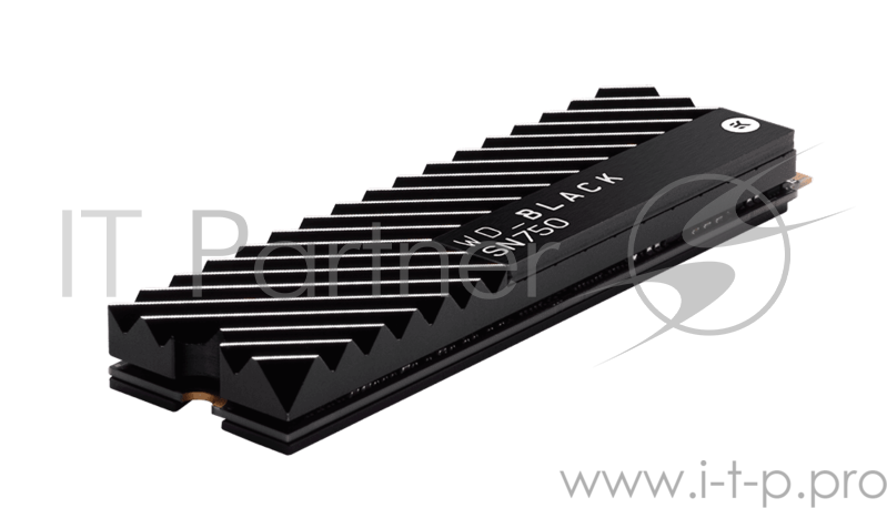 Накопитель твердотельный WD Твердотельный накопитель SSD WD Black SN750 NVMe WDS100T3XHC 1ТБ M2.2280 (с радиатором)