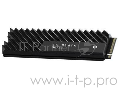 Накопитель твердотельный WD Твердотельный накопитель SSD WD Black SN750 NVMe WDS100T3XHC 1ТБ M2.2280 (с радиатором)