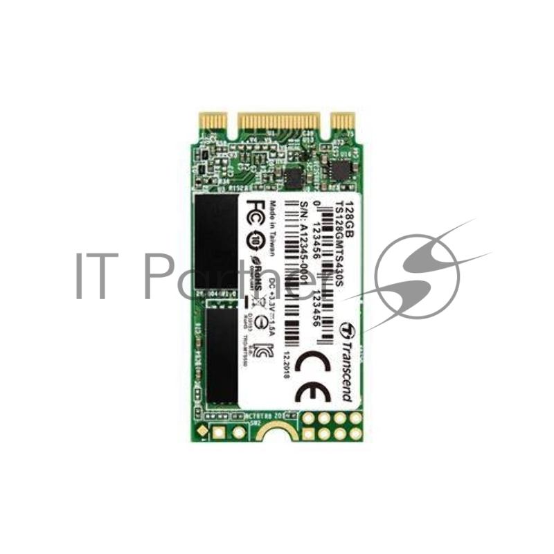 Твердотельный накопитель Transcend 128GB M.2 SSD MTS 430 series (22x42mm) with DRAM cache R/W 560/500 MB/s