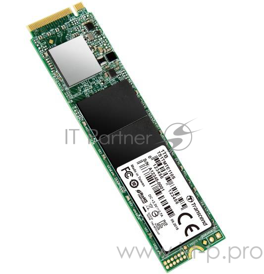 Твердотельный диск 1TB Transcend MTE110S, 3D TLC NAND, M.2 2280,PCIe Gen3x4, DRAM-less