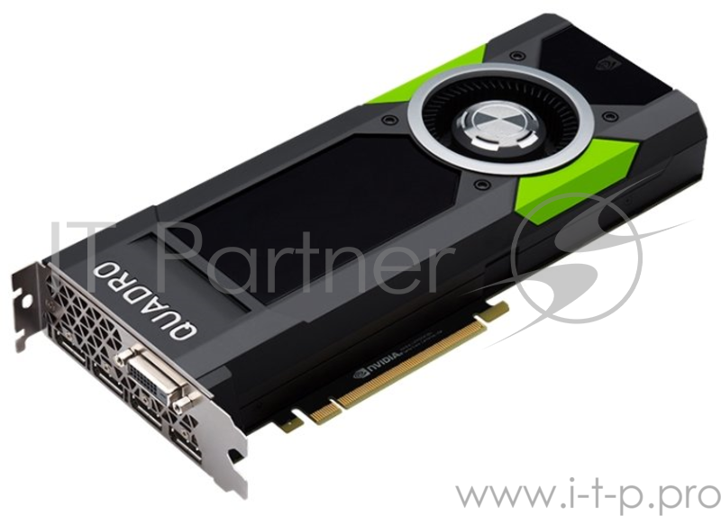 Видеокарта PNY Nvidia Quadro P5000 16GB PCIE 4xDP1.4+DVI-D+3pin 3D-Stereo 256-bit 2560 Cores DDR5 1xDP to DVI-D (SL) adapter, p.ad. 1x 8 pin, Bulk