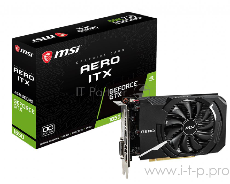 Видеокарта PCIE16 GTX1650 4GB GDDR5 GTX 1650 AERO ITX 4G OC MSI