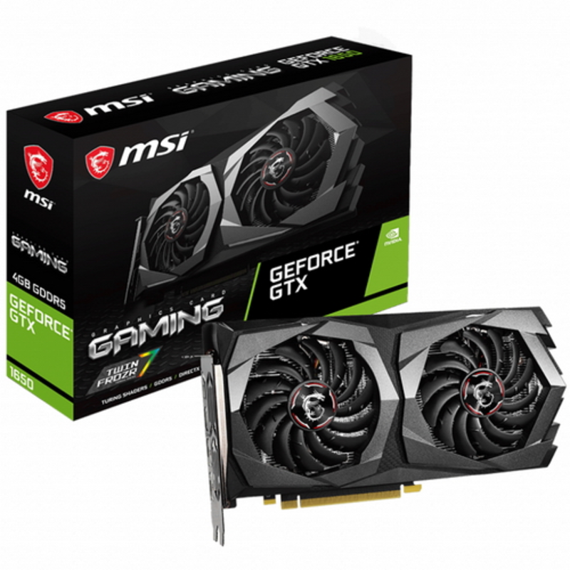 Видеокарта MSI PCI-E GTX 1650 GAMING 4G nVidia GeForce GTX 1650 4096Mb 128bit GDDR5 1485/8000/HDMIx1/DPx2/HDCP Ret