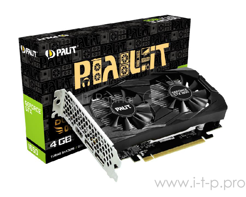 Видеокарта Palit PCI-E PA-GTX1650 DUAL OC 4G nVidia GeForce GTX 1650 4096Mb 128bit GDDR5 1485/8000/HDMIx1/DPx2/HDCP Ret