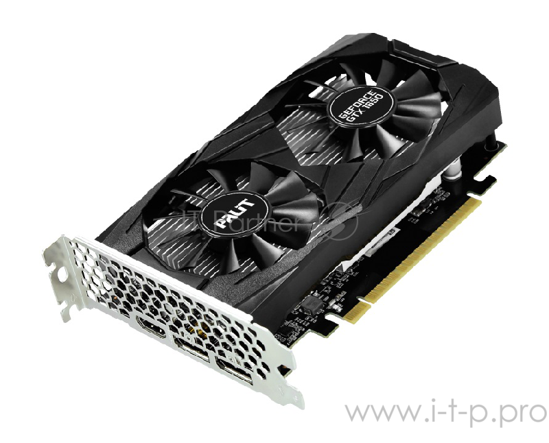 Видеокарта Palit PCI-E PA-GTX1650 DUAL OC 4G nVidia GeForce GTX 1650 4096Mb 128bit GDDR5 1485/8000/HDMIx1/DPx2/HDCP Ret
