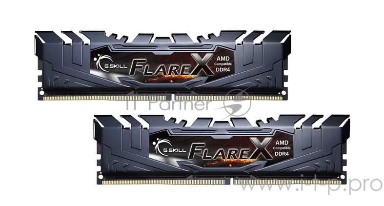 Модуль памяти DDR4 G.SKILL FLARE X (AMD) 16GB (2x8GB kit) 2400MHz CL16 1.2V / F4-2400C16D-16GFX / Black