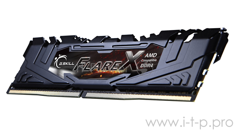Модуль памяти DDR4 G.SKILL FLARE X (AMD) 32GB (2x16GB kit) 2400MHz CL16 1.2V / F4-2400C16D-32GFX / Black