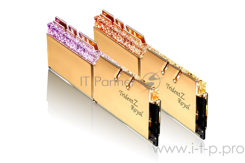 Модуль памяти DDR4 G.SKILL TRIDENT Z ROYAL 16GB (2x8GB kit) 3600MHz CL18 1.35V / F4-3600C18D-16GTRG / Gold