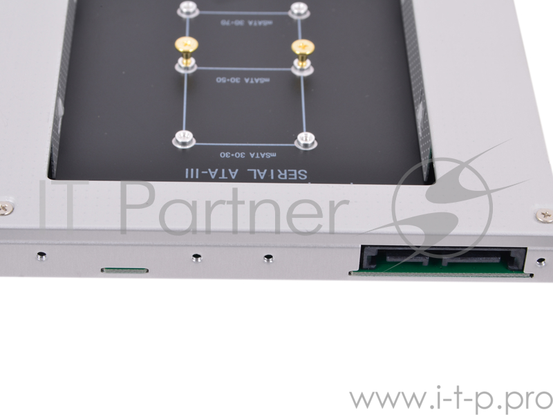 Адаптер оптибей Espada MS12 (optibay, hdd caddy) mSATA SSD to miniSATA 12,7мм для подключения SSD к ноутбуку вместо DVD