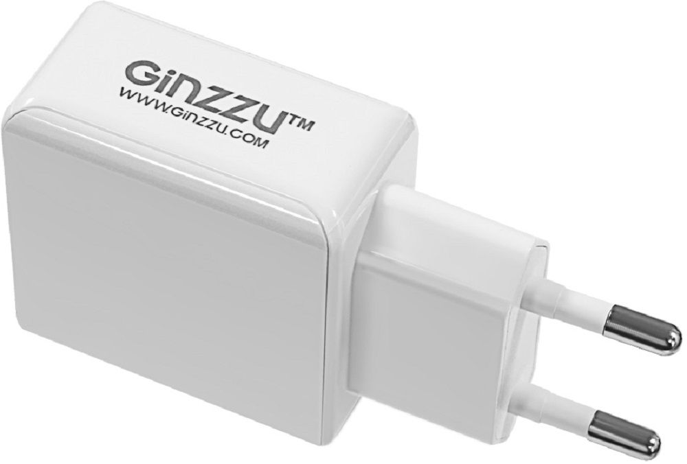 Аксессуар GINZZU GA-3311UW, СЗУ 5В/3.1A, 2USB порта, белый