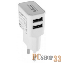 Аксессуар GINZZU GA-3210UW, СЗУ 5В/2.1A, белый