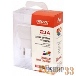Аксессуар GINZZU GA-3210UW, СЗУ 5В/2.1A, белый