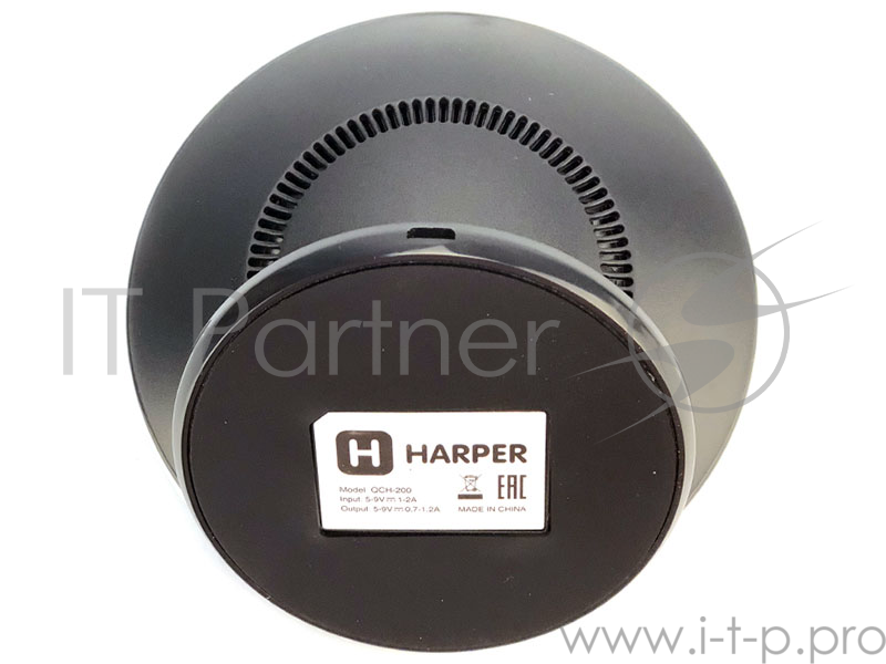 Беспроводное зарядное устройство для смартфона HARPER QCH-200 Black