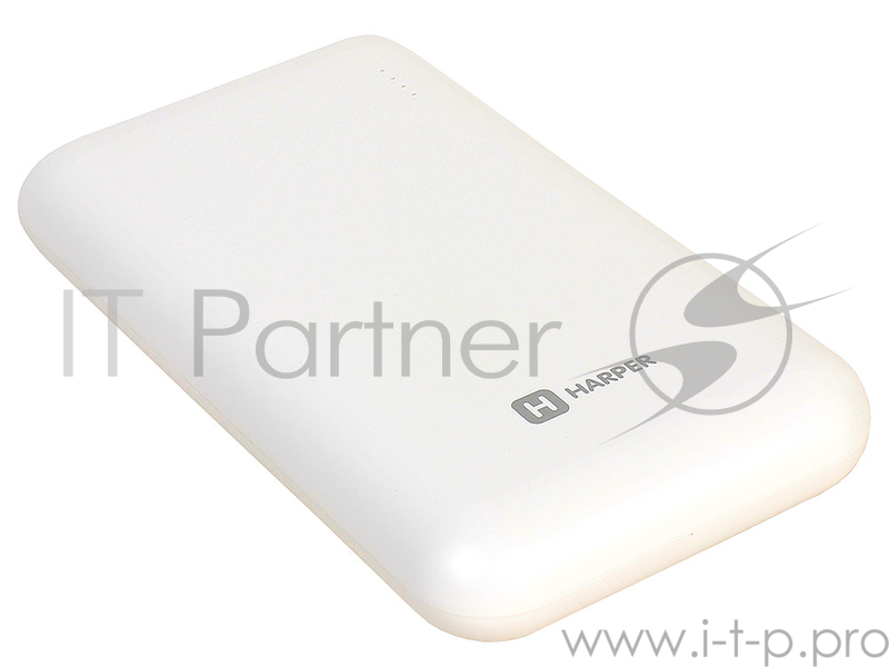 Внешний аккумулятор HARPER PB-10010 white (10000mAh/Li-Pol Выход 2 USB: 5V/1A и 5V/2,1A LED индикатор)