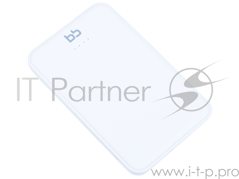 Внешний аккумулятор BB 5000 мАч, 2USB, 2A, Li-pol, белый, 007-001