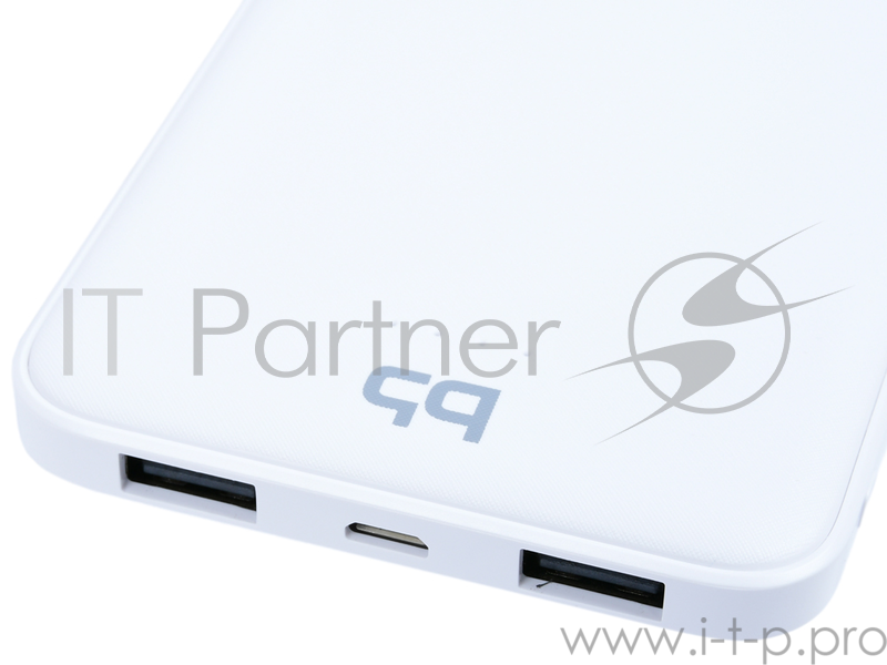 Внешний аккумулятор BB 5000 мАч, 2USB, 2A, Li-pol, белый, 007-001