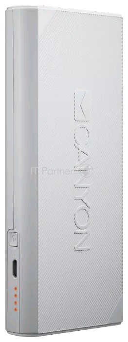 Внешний аккумулятор Canyon CNE-CPBF130W 13000mAh (White). (H2CNECPBF130W)