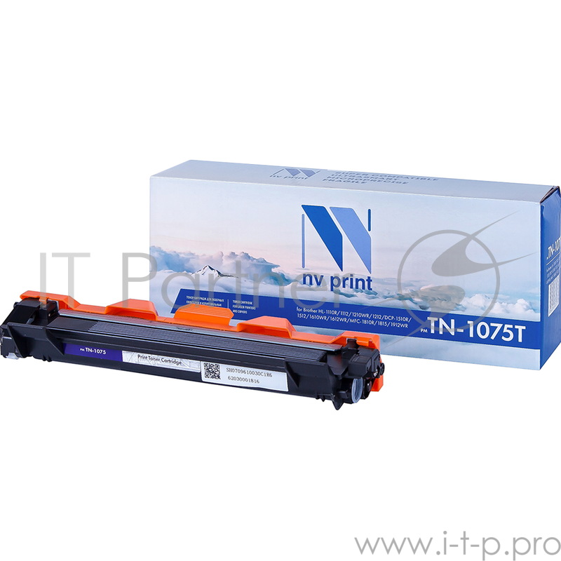 Картридж NV Print NV-TN1075T (тип TN-1075) Black черный, 1000 стр., для Brother HL-1110R/1112/1210WR/1212/DCP-
