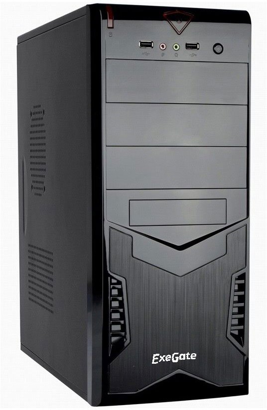 Корпуса Exegate EX261447RUS Корпус Miditower CP-601 Black, ATX, без БП, 2*USB, Audio