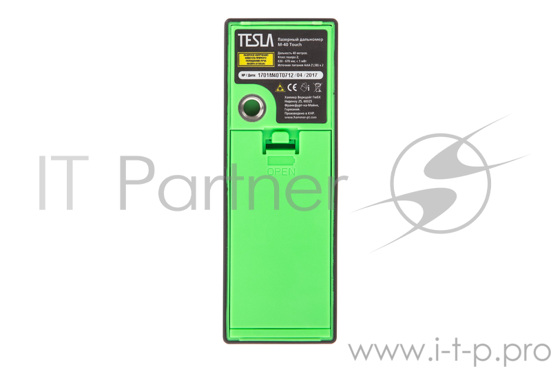 Дальномер лазерный TESLA M-40 Touch, дальность 40 метров, точность ±2,0мм