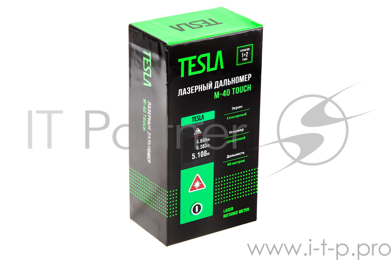 Дальномер лазерный TESLA M-40 Touch, дальность 40 метров, точность ±2,0мм