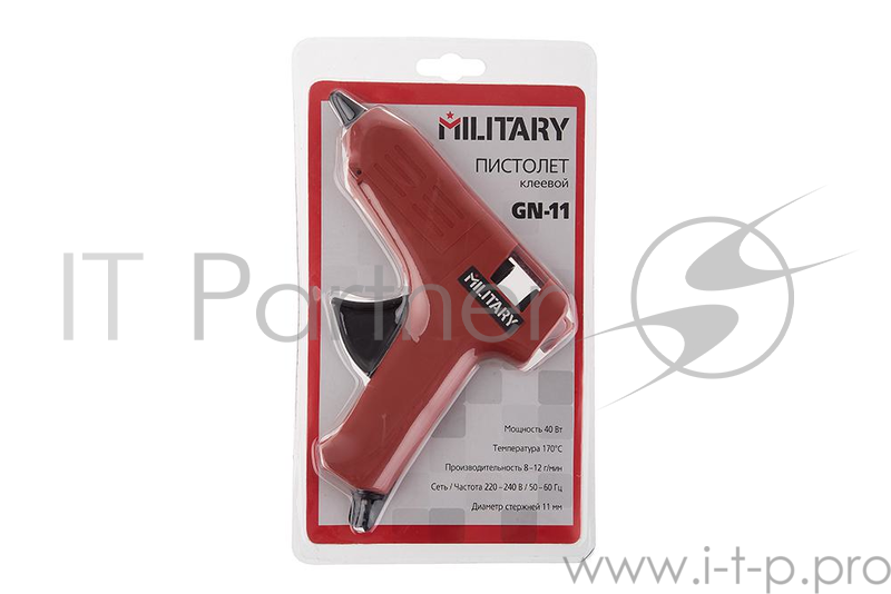 Клеевой пистолет MILITARY GN-11 40 Вт 8-12 г/мин, стержни 11 мм