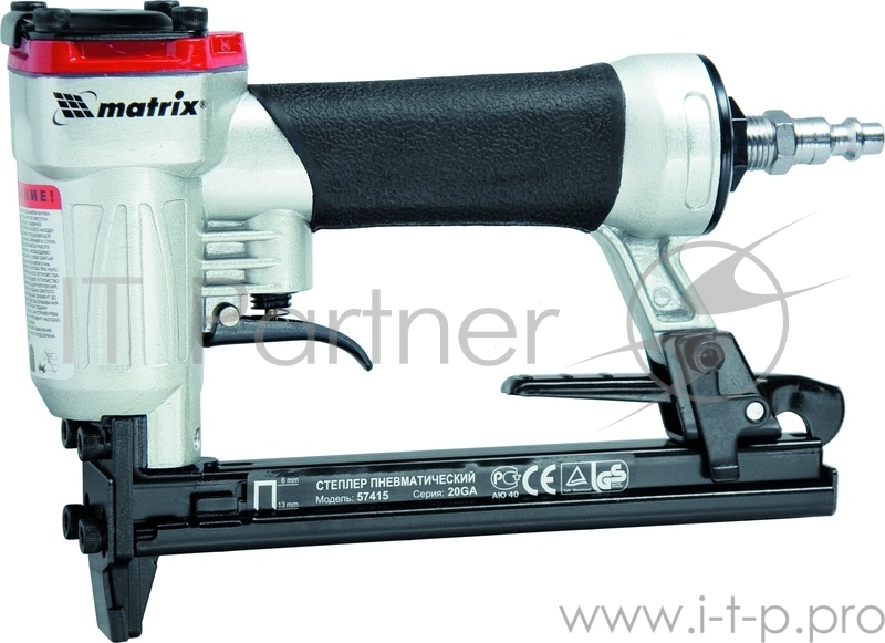 Степлер пневматический MATRIX 57415 для прямоугольных скоб от 6 до 13мм