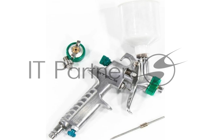 Краскопульт пневматический STELS ag 810 hvlp 57361 гравитационный сопло 0.8мм и 1мм