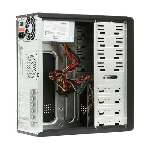 Корпус Miditower SP Winard 3010 500W black/silver 2*USB 2*Audio 24pin ATX