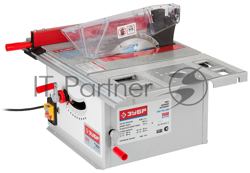 Пила ЗУБР Пила настольная ЗПДС-255-1500 { 4500об/мин, 250х30х2,8мм, 1500Вт }