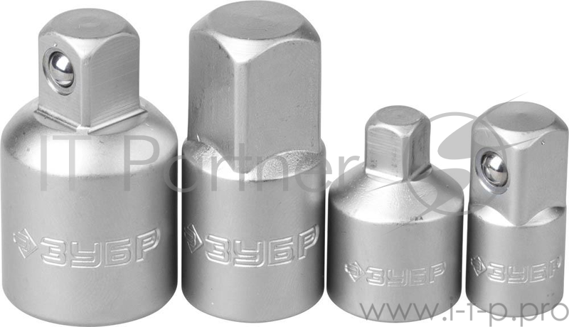 Набор ЗУБР МАСТЕР 27710-H4 Адаптеры переходные для торцовых головок. 4шт