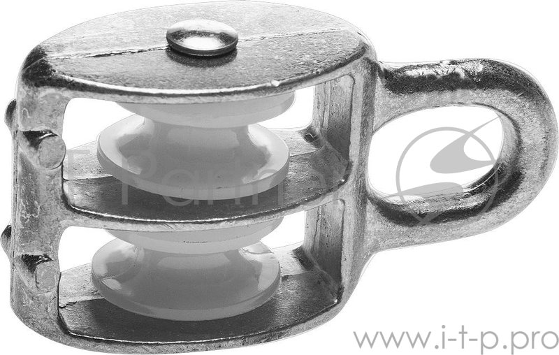 Зубр Блок двойной, оцинкованный, нейлоновый шкив, 5x15мм, ТФ5, 10 шт 4-304595-15