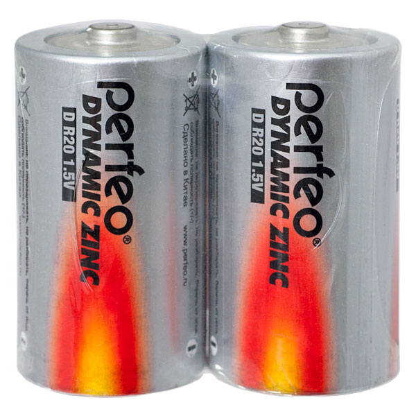 Батарейка Perfeo R20/2SH Dynamic Zinc
