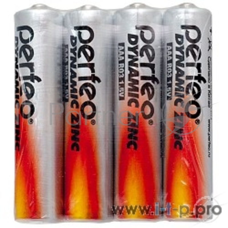 Батарейка Perfeo R03/4SH Dynamic Zinc (4 шт. в уп-ке)