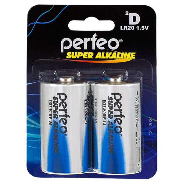 Батарейка Perfeo LR20/2BL Super Alkaline