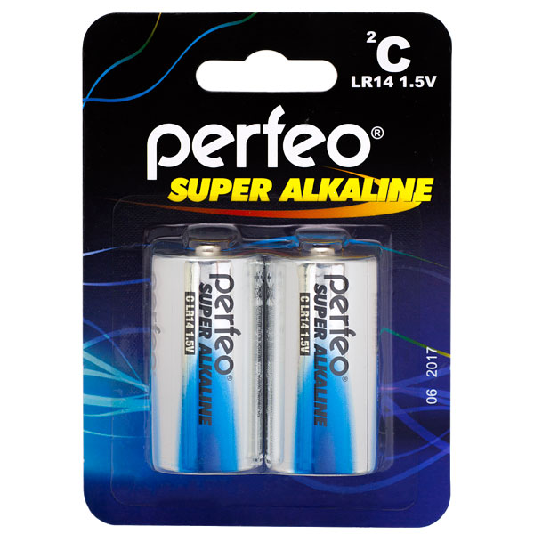 Батарейка Perfeo LR14/2BL Super Alkaline (2 шт. в уп-ке)