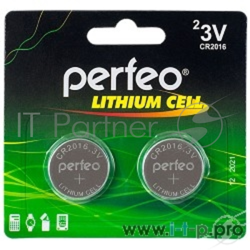 Батарейка Perfeo CR2016/2BL Lithium Cell (2 шт. в уп-ке)