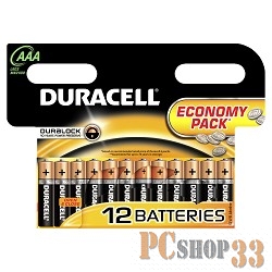 Батарейка DURACELL LR03-12BL BASIC AAA (12 шт. в уп-ке)