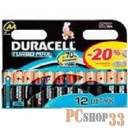 Батарейка DURACELL LR6-12BL TURBO(MAX) (12 шт. в уп-ке)