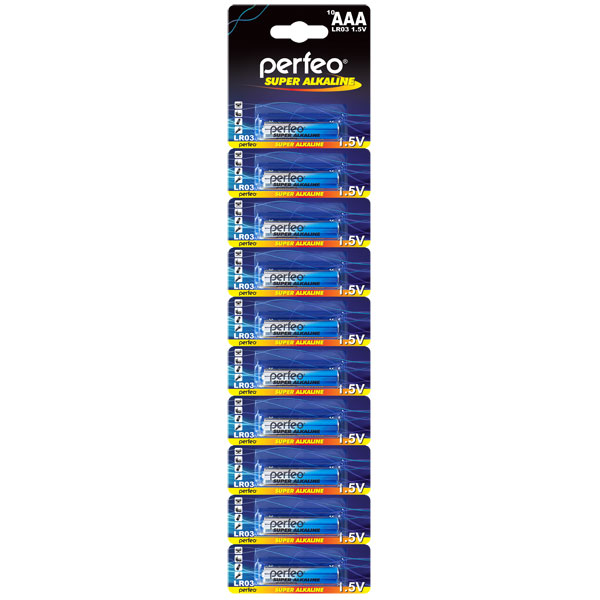 Батарейка Perfeo LR03/10BL Super Alkaline Отрывной