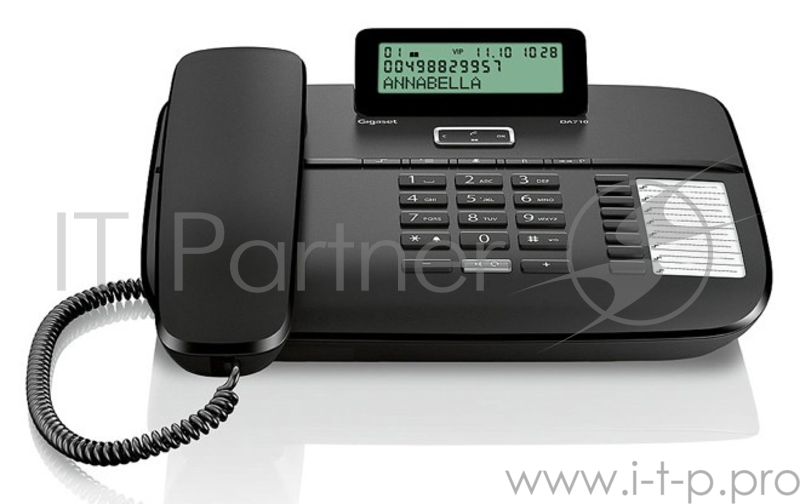 Телефон Gigaset DA710 (IM) Black. Телефон проводной (черный)