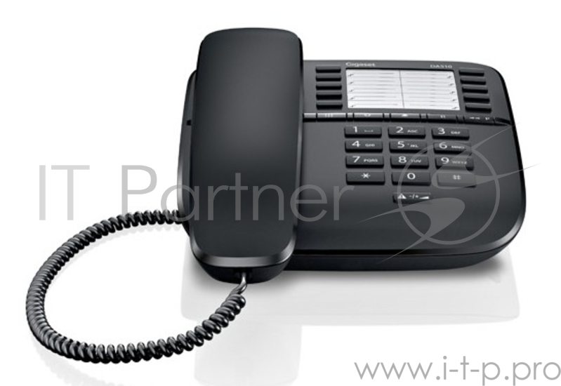 Телефон Gigaset DA510 (IM) Black. Телефон проводной (черный)
