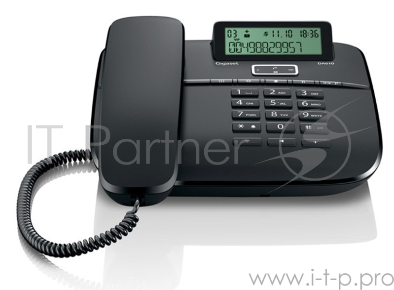 Телефон Gigaset DA610 (IM) Black. Телефон проводной (черный)