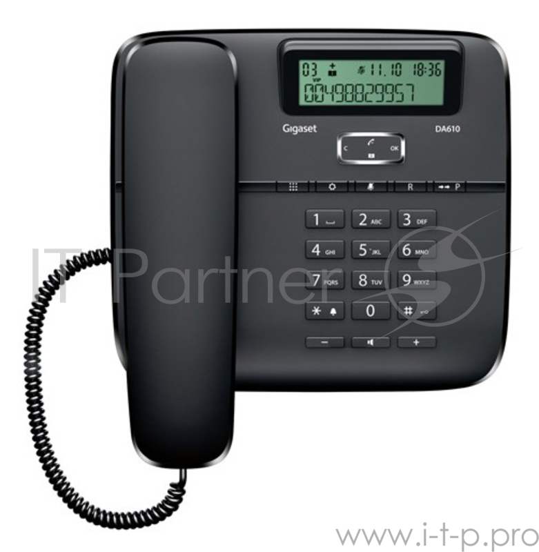Телефон Gigaset DA610 (IM) Black. Телефон проводной (черный)