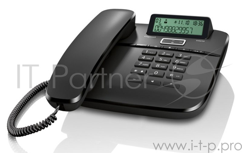 Телефон Gigaset DA610 (IM) Black. Телефон проводной (черный)
