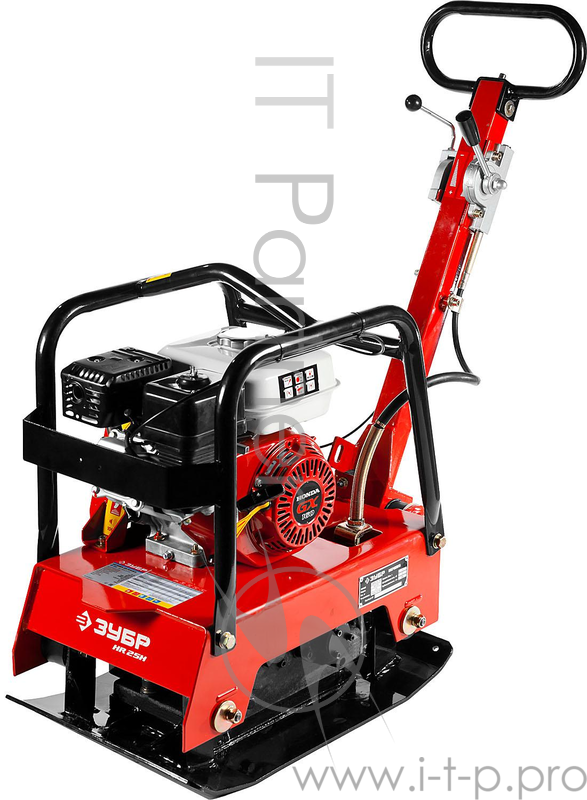 Виброплита ЗУБР ЗВПБ-25 ГРХ реверсивн хода бензин 25кН плита 630х400мм двигатель honda gx160 4.0кВ