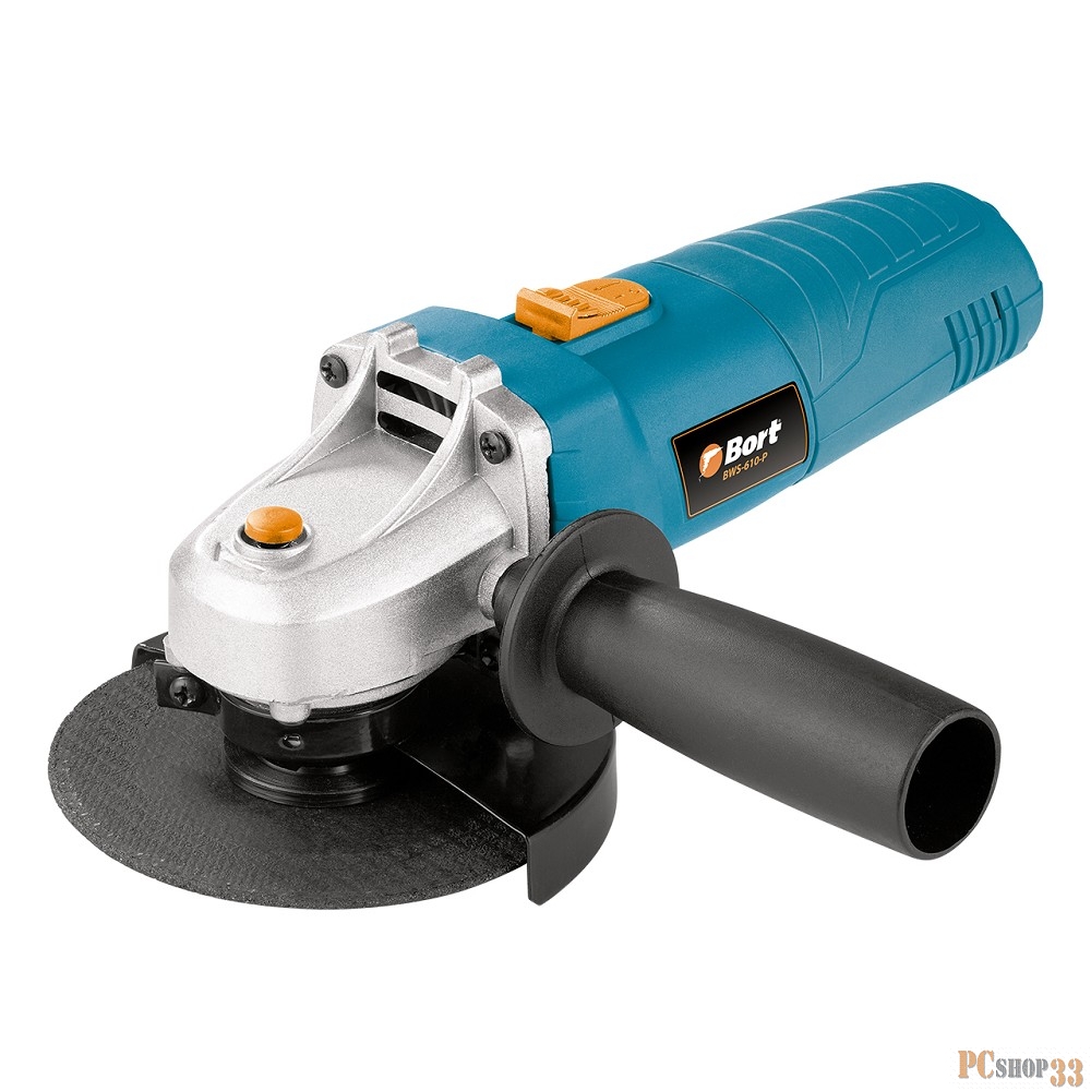 Шлифовальные машины Bort BWS-610-P Машина шлифовальная угловая 91271037 { 600 Вт, 11000 об/мин, 115 мм, М14, 1,65 кг, набор аксессуаров 4 шт }