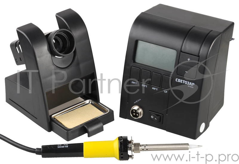 Паяльная станция ЗУБР 55335 профи цифровая с жк дисплеем керам. нагреватель 150-450°c 48Вт