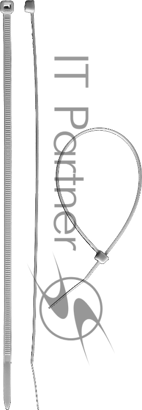 Зубр Хомуты нейлоновые белые 7,6x300мм, 100шт 309010-76-300