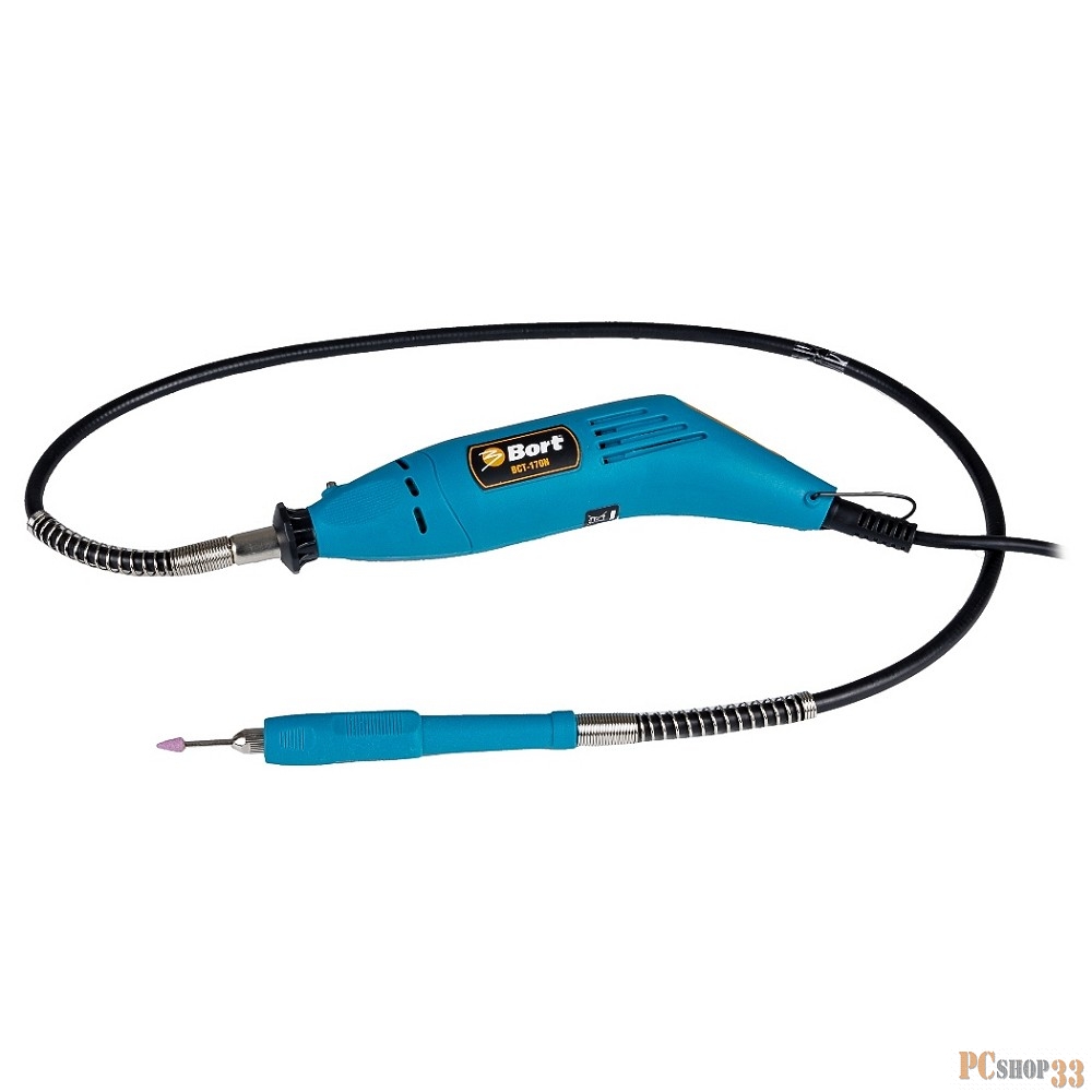 Шлифовальные машины Bort BCT-170N Гравер электрический 93727796 { 170 Вт, 32000 об/мин, 0.65 кг, набор аксессуаров 64 шт, Дисплей LCD }